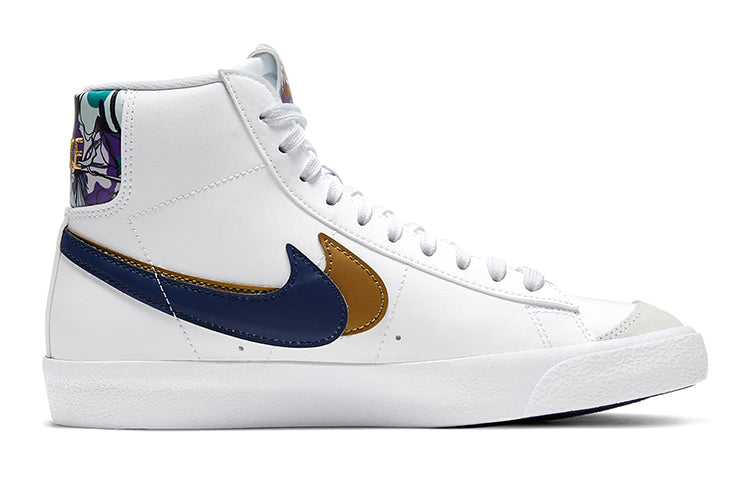 (GS) Nike Blazer Mid '77 SE 'Double Swoosh - White Gold Blue Void' DD1847-102