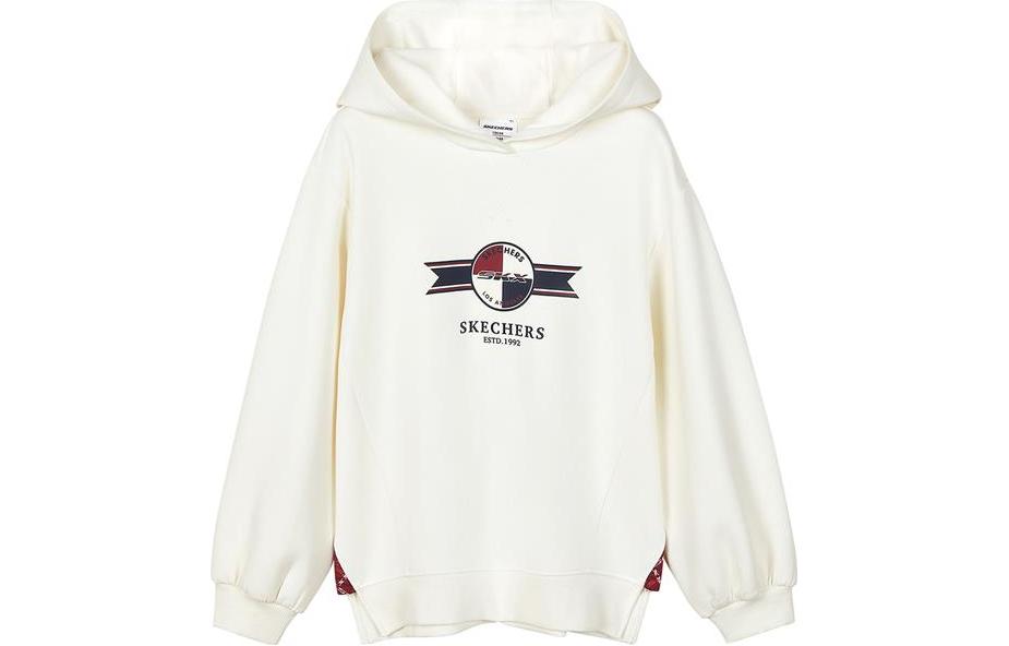 (GS) Skechers Vintage Logo Printed Graphic Hoodie 'Navy White Pink' L321G040