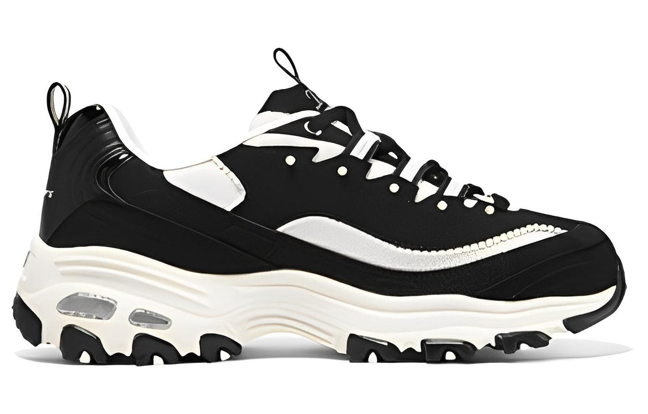 (WMNS) Skechers D'LITES 'White Black' 896189-BKW