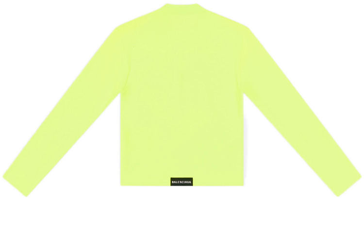 Balenciaga Crewneck Long Sleeve Top 'Fluo Yellow' 704103TMVB77204