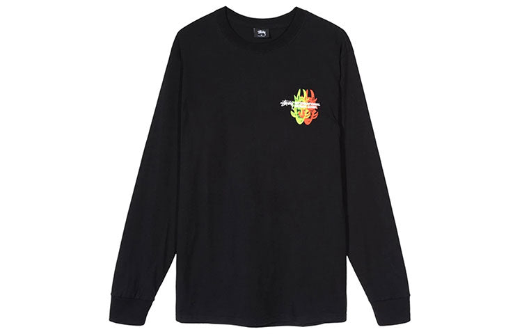 Stussy Great Future LS Tee Poster Pattern Long Sleeves Unisex Black 1994444-BLACK