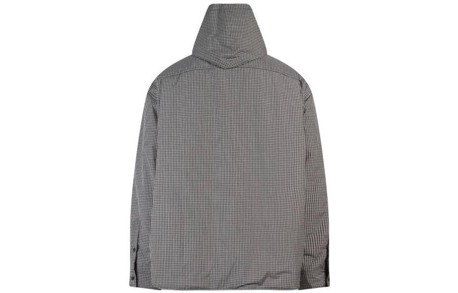 Balenciaga Plaid Padded Jacket-Shirt 'Black White' 735662TNO781070