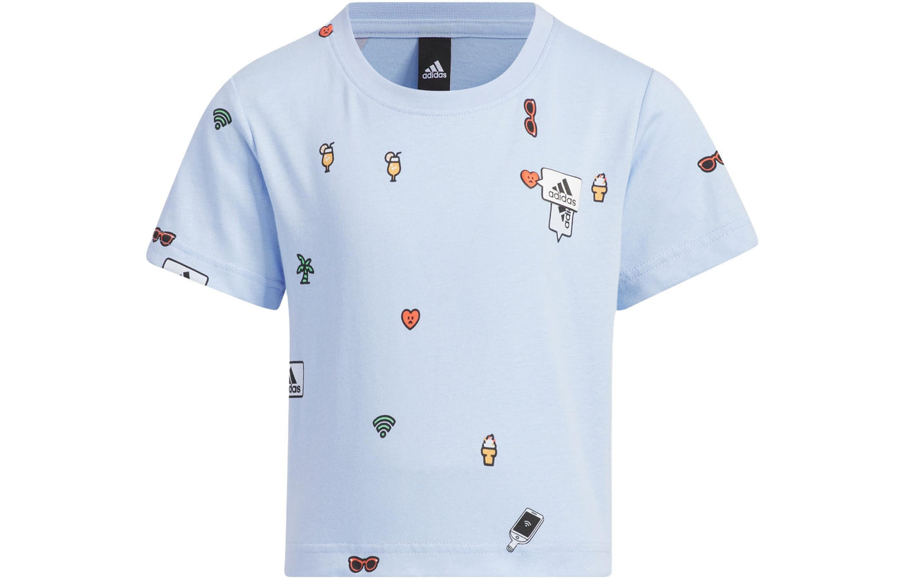 (PS) adidas x Seebin Short Sleeve Tee Set 'Blue Blakck' IN3267