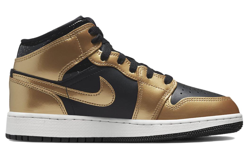 (GS) Air Jordan 1 Mid SE 'Metallic Gold Black' DR6967-071