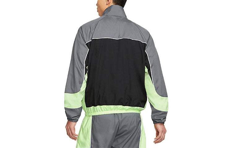 Nike Throwback Colorblock Woven Sports Basketball Stand Collar Jacket CV1932-084