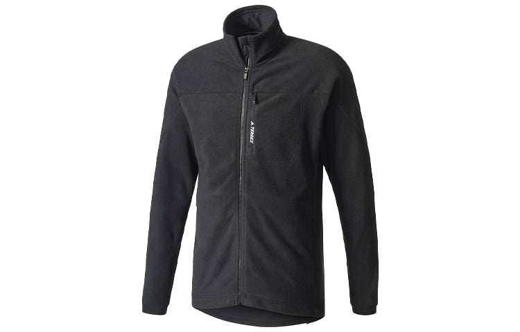 adidas Terrex Sports Outdoor polar fleece Stand Collar Jacket Black BP9691