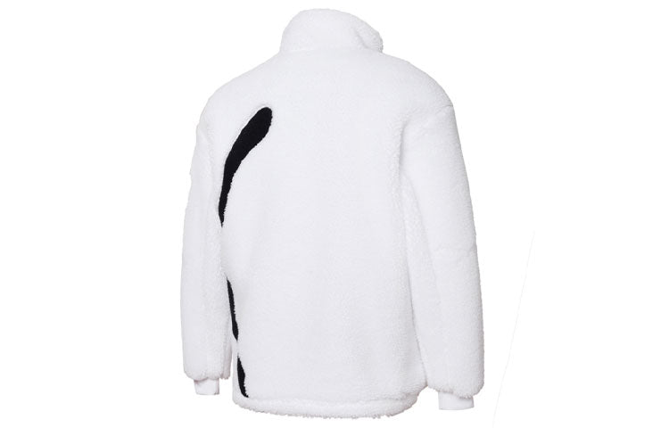 PUMA Sherpa Contrasting Colors Large Logo lamb's wool Stay Warm Jacket White 848418-02