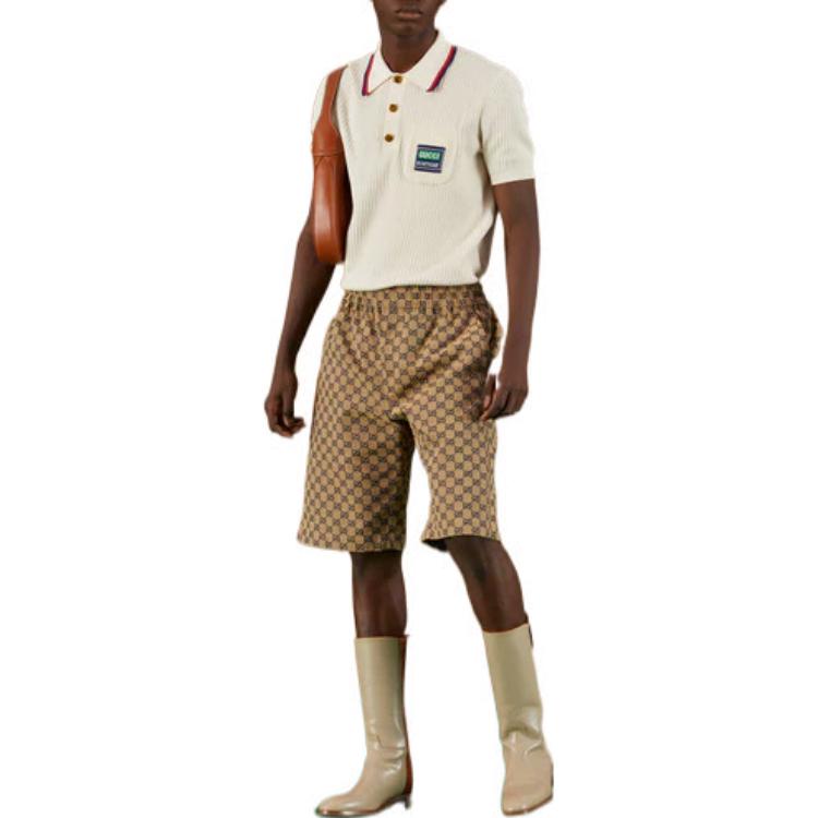 Gucci GG Cotton Shorts 'Beige Blue' 694114-ZKU09-9078