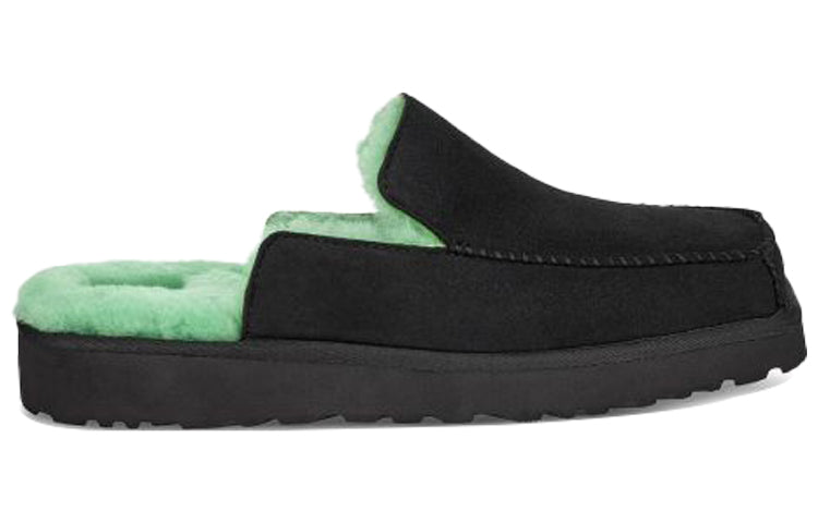 UGG Block Slide Black Green Slippers 'Grey Green' 1109892-BATH