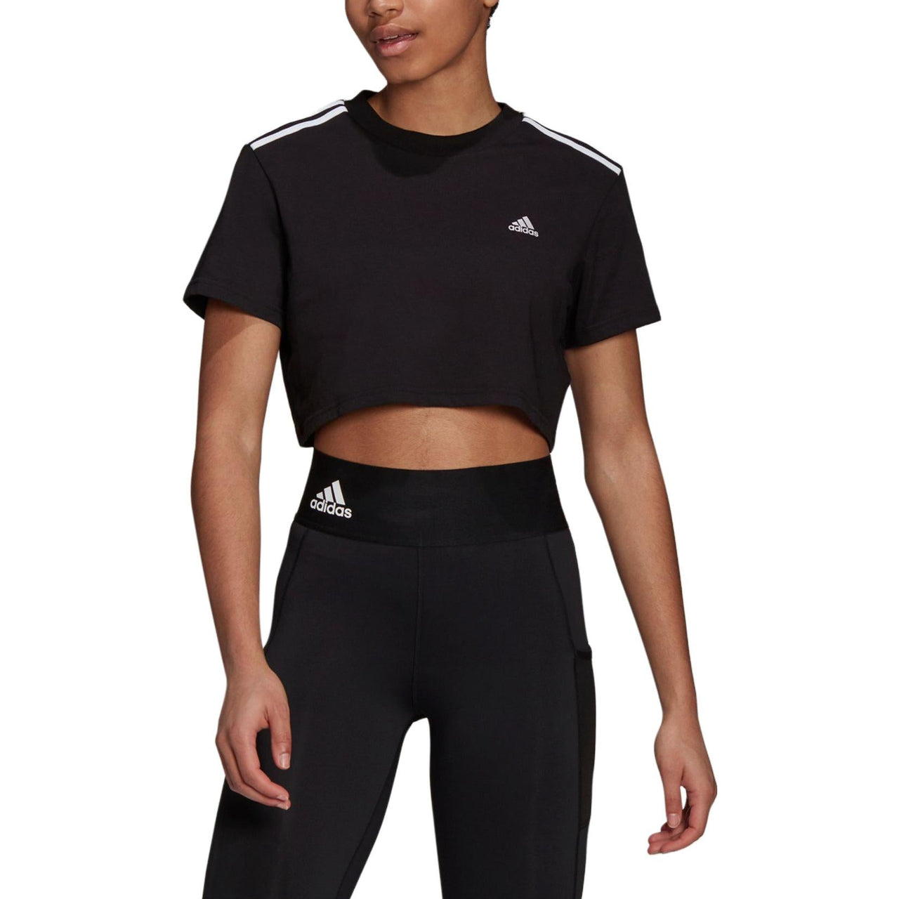 (WMNS) adidas CROPPED Tee W HF4166