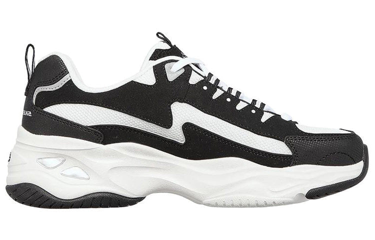 (WMNS) Skechers D'lites 4.0 Black/White 149491-BKW