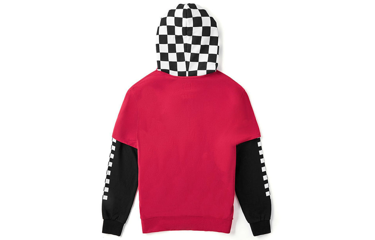 (WMNS) Vans False Two-piece Hoodie 'Red White Black' VN0A4BQXIZQ