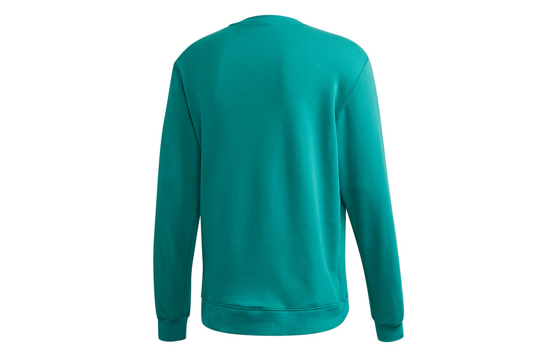Men's adidas originals Hoody Sweatshirt Sports Round Neck Casual Printing Pullover Green FM3702