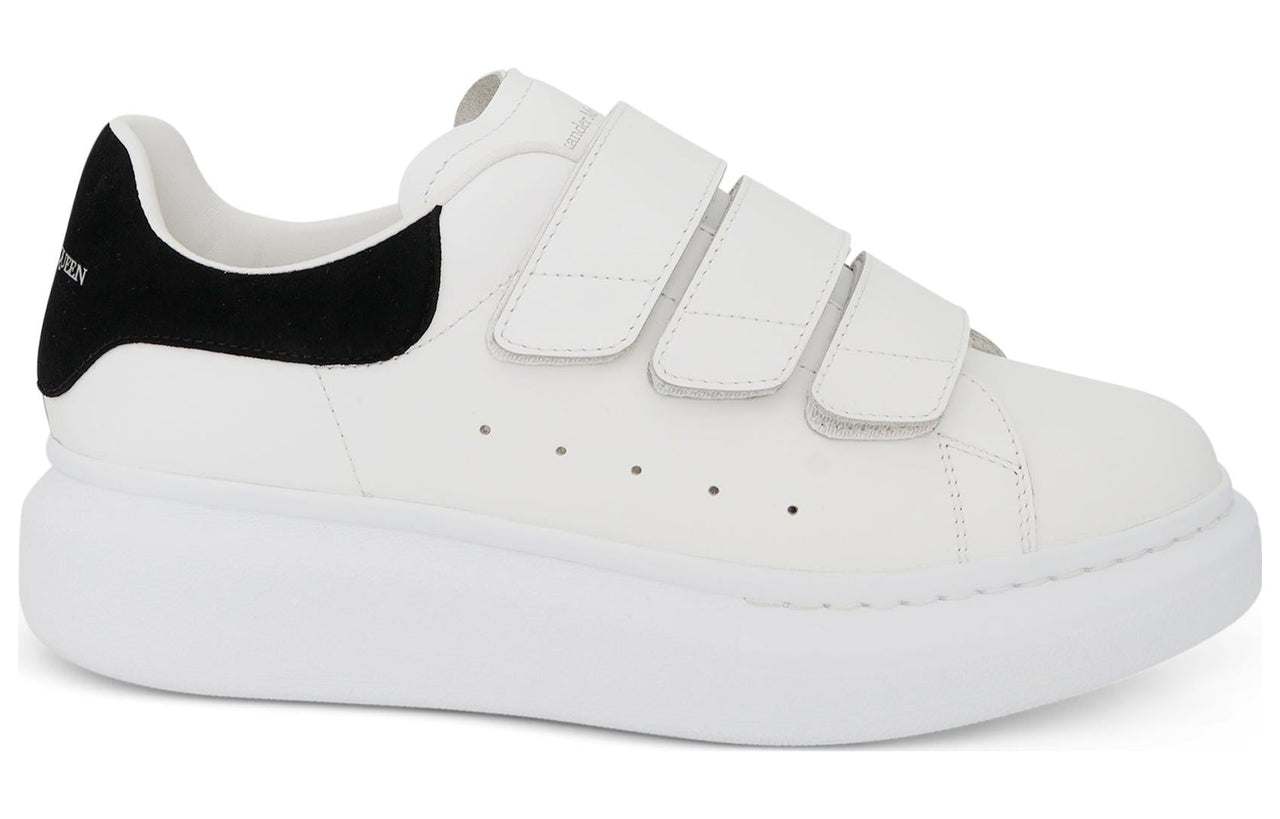 (WMNS) Alexander McQueen Oversized Triple Strap Sneaker 'White Black' 697105WHGP79061