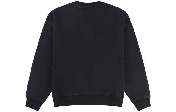 Men's Levis Alphabet Logo Loose Round Neck Long Sleeves Black A0717-0000