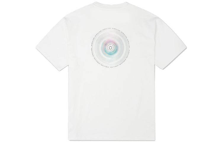 Men's Converse Printing Sports Knit Loose Short Sleeve White 10022775-A01