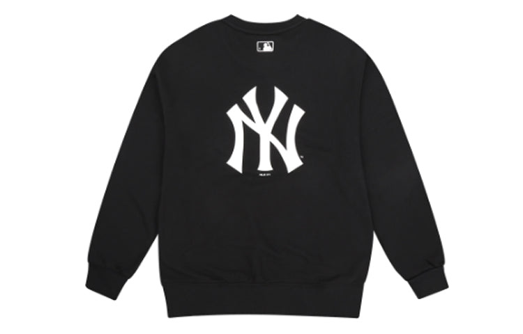 MLB NYLong Sleeve Wide Loose Classic Printing Round Neck Black 31MTC2941-50L