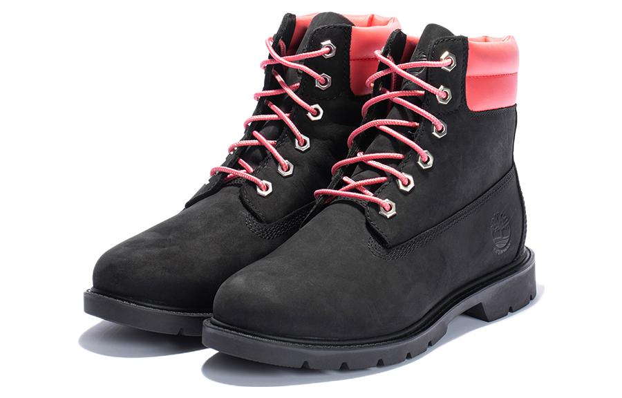(WMNS) Timberland Linden Woods 6 Inch Waterproof Boots 'Black Nubuck with Pink' A44FA-001