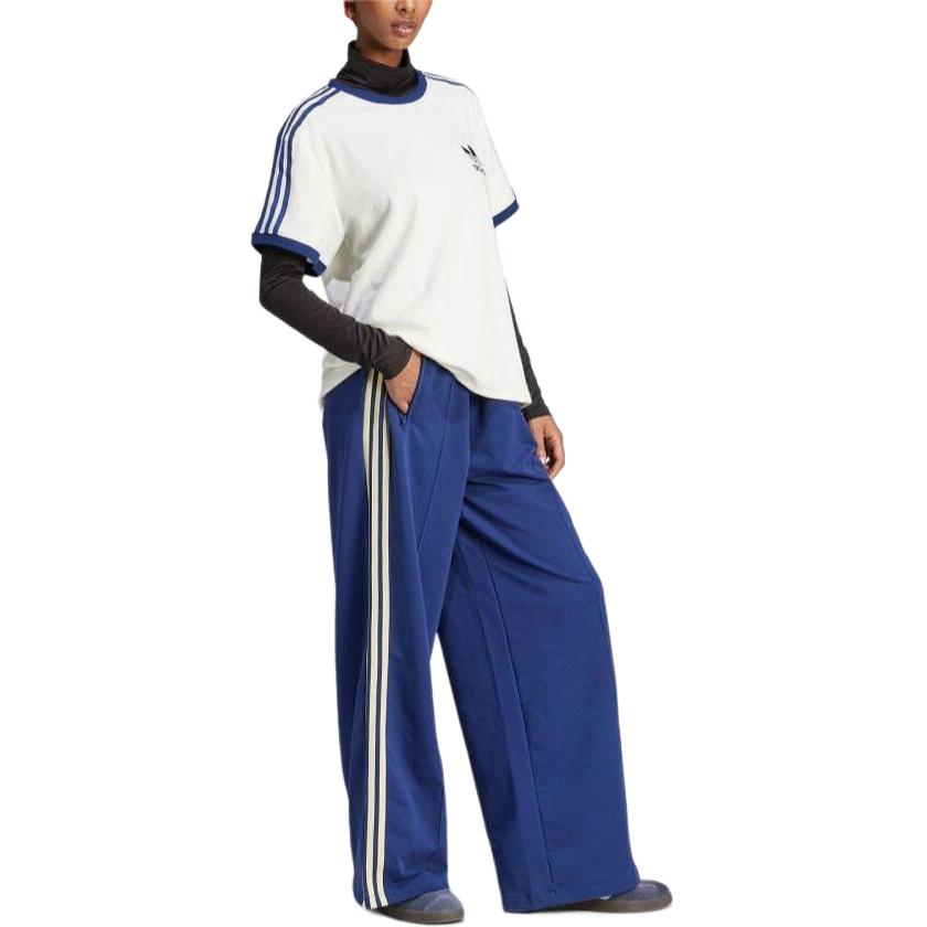 (WMNS) adidas Originals Terry 3-Stripes Asia Sizing 'White Blue' IT9842