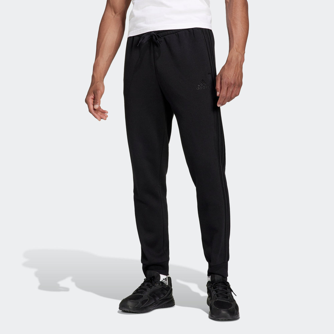 Men's adidas 3s Fl Tc Pt Casual Breathable Sports Bundle Feet Long Pants/Trousers Black H57046