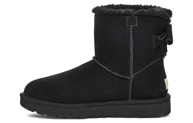 (WMNS) UGG Mini Bailey Suede Bow 'Black' 1153514-BLK