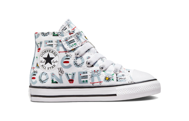 (TD) Converse Chuck Taylor All Star Easy-On High-Top Sneakers White/Blue 772771C