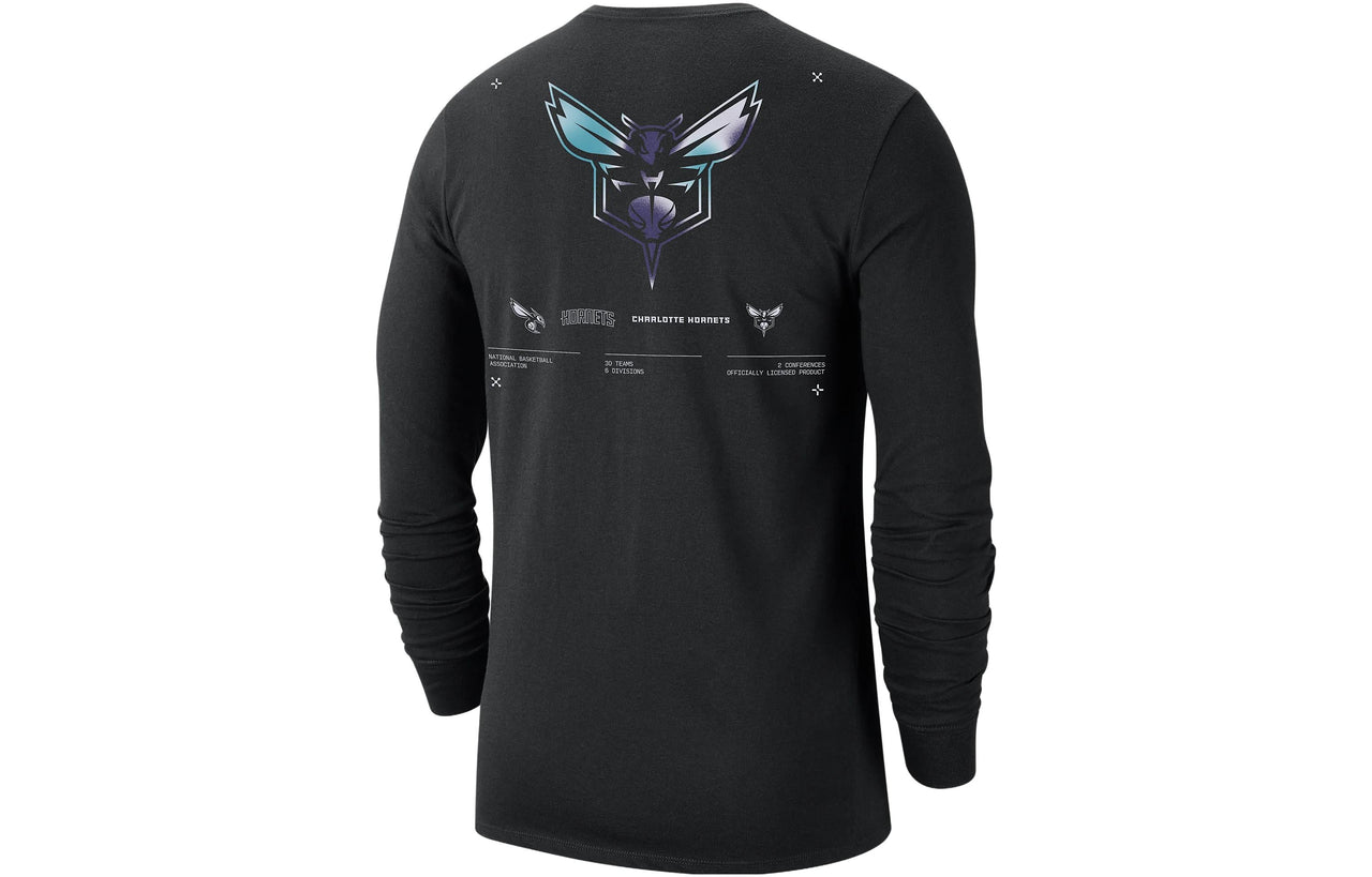Air Jordan Charlotte Hornets NBA Long-Sleeve T-Shirt 'Black' DZ0338-010