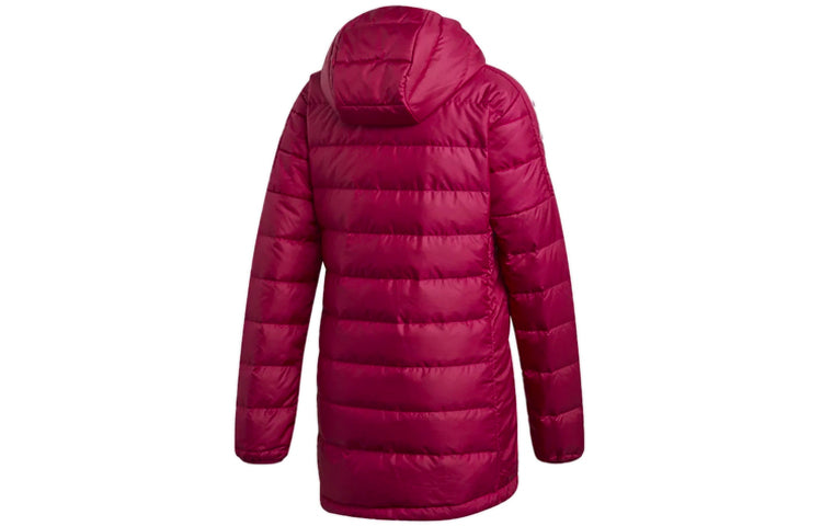 (WMNS) adidas Light Down Hooded Parka 'Power Berry' GH4592