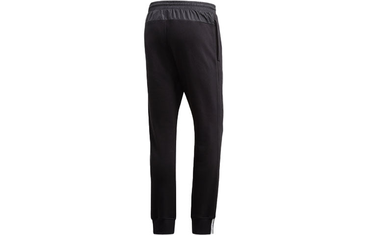 adidas originals Vocal Pants Logo Printing Splicing Bundle Feet Sports Pants Black FP7708