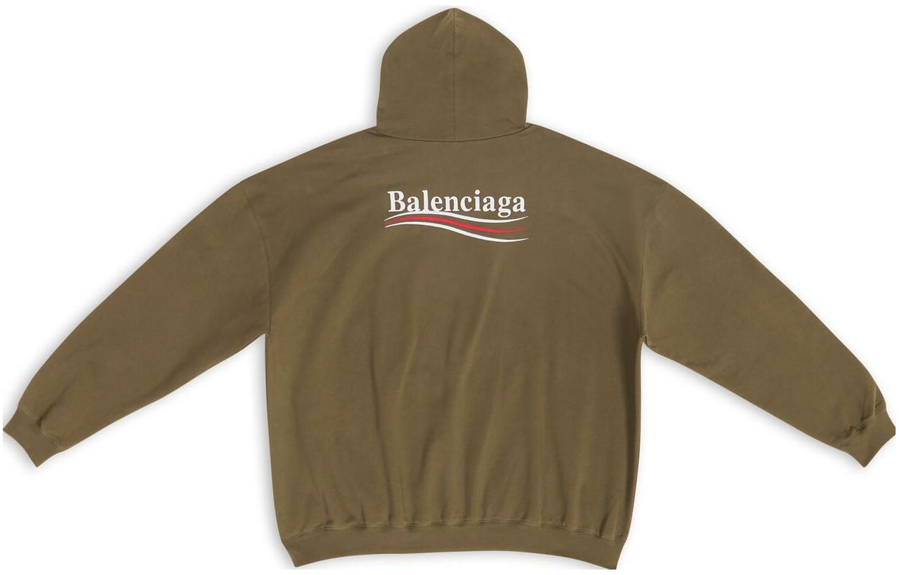 Balenciaga Political Campaign Large Fit Hoodie 'Khaki' 620973TKVI92463