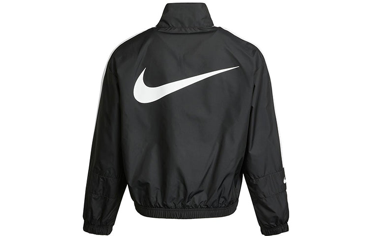 (WMNS) Nike Sportswear Repel Contrasting Colors Loose Woven Jacket Autumn Black CZ8801-010