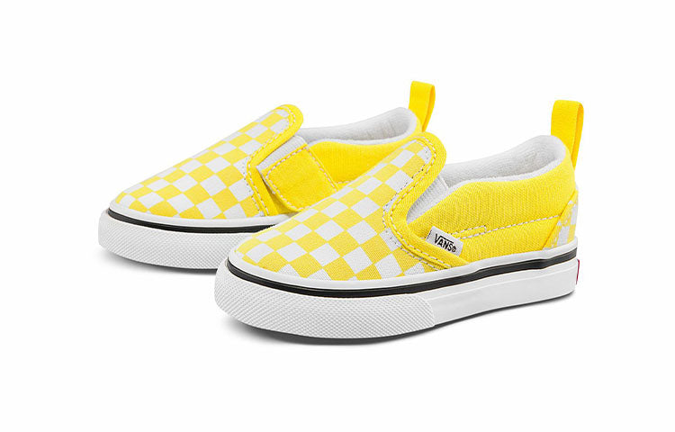 Vans Slip-On V Low Tops Casual Skateboarding Shoes Yellow White VN000UBSABP