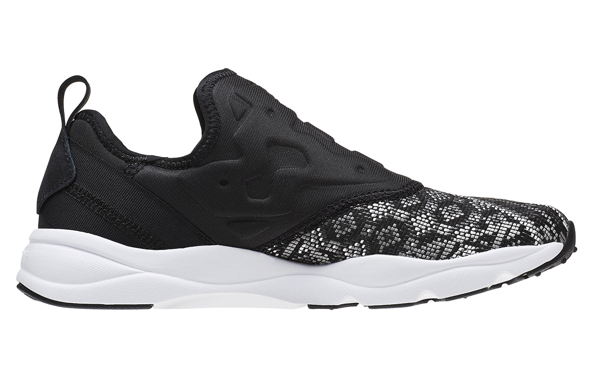 (WMNS) Reebok Furylite Slip On Gt Running Shoes Black/White BD4460