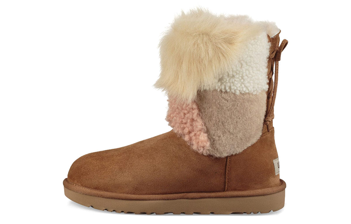 (WMNS) UGG Classic Short Patchwork Fluff 1098071-CHE