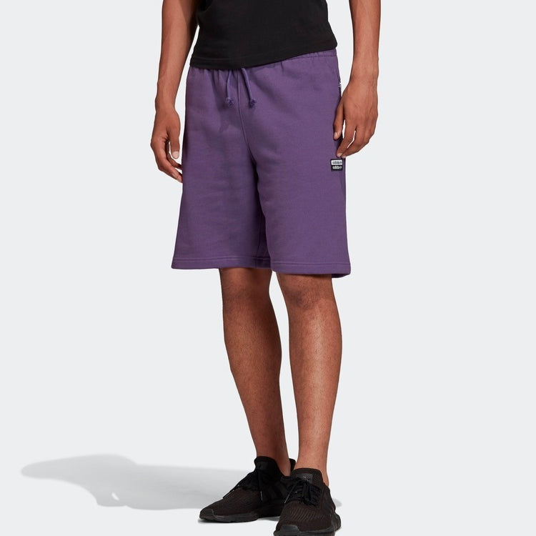 adidas originals Logo Printing Running Sports Shorts Purple FM2237