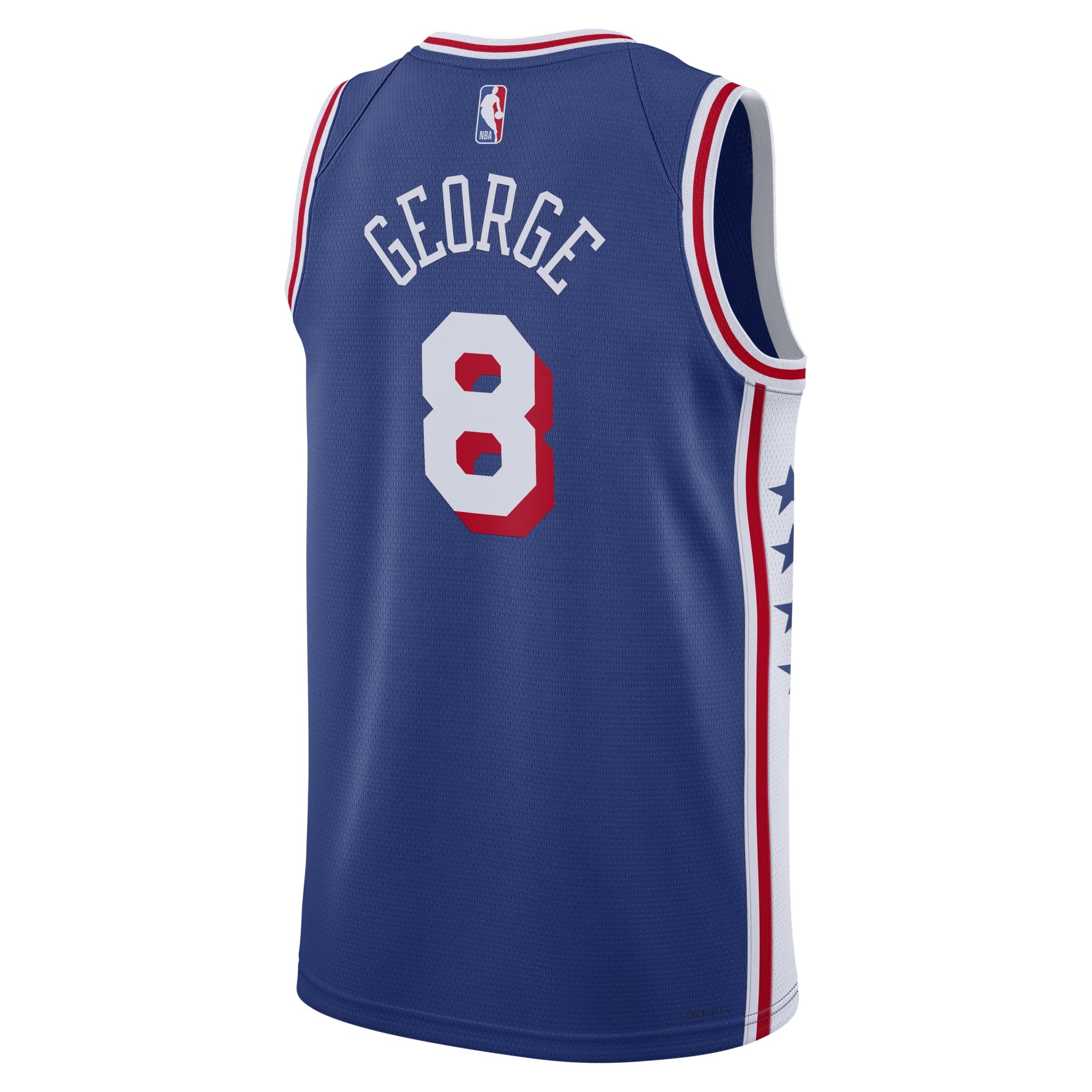 Nike Dri-FIT NBA Paul George Philadelphia 76ers Icon Edition Swingman Jersey 'Blue Red White' DX8620-495