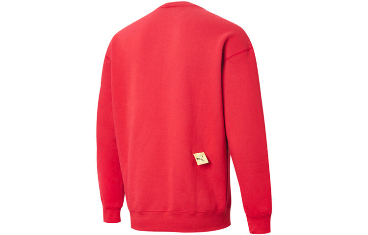 PUMA X Michael Lau Graphic Long Sleeve Crew Neck Sweaters 'Red' 530351-22