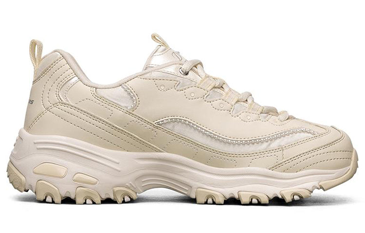 (WMNS) Skechers D'Lites 1.0 low Sneaker GS White 149463-OFWT
