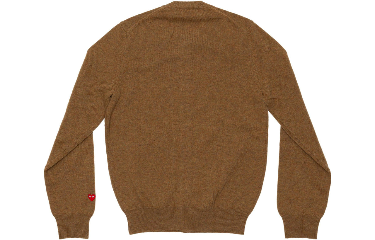 (WMNS) COMME des GARCONS PLAY Cardigan Pastel Series Sleeve Heart 'Brown' AZ-N091-051-3