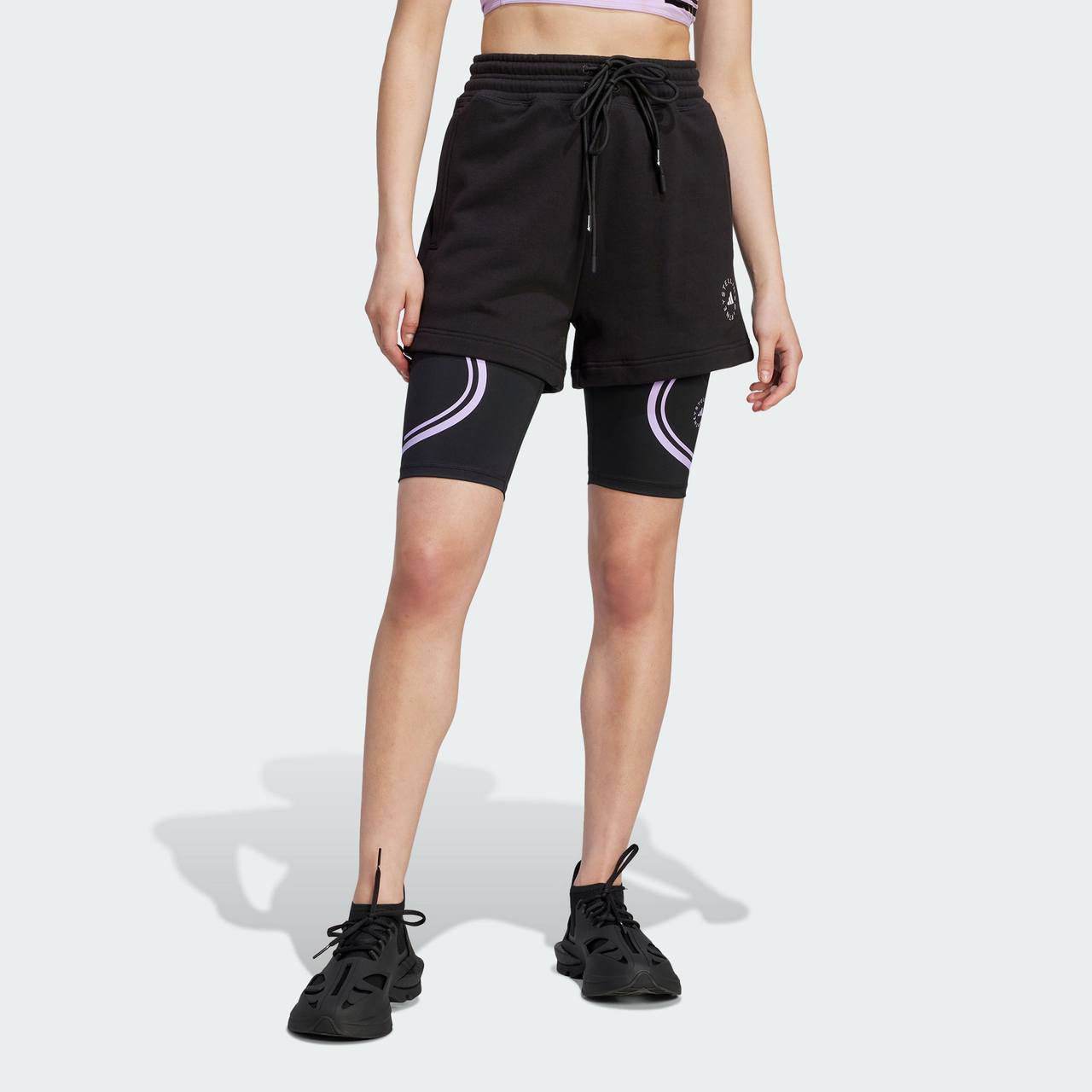 (WMNS) adidas by Stella McCartney TrueCasuals Terry Short 'Black' IK9093