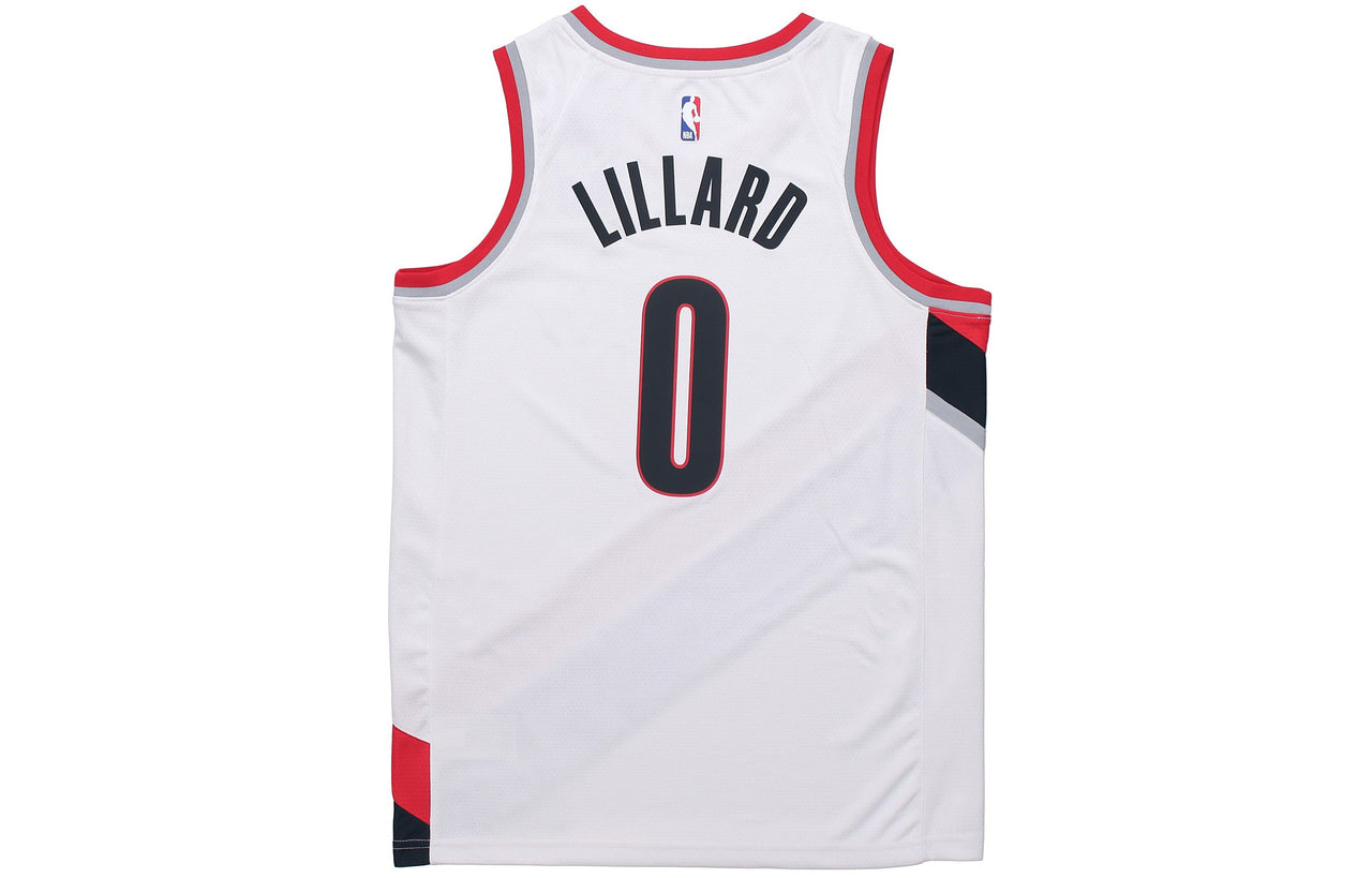 NBA Men's Nike Damian Lillard Portland Trail Blazers SW Jersey White CW3607-106