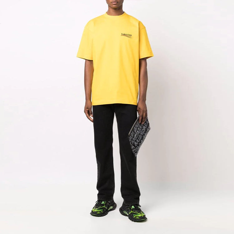 Balenciaga Political Campaign T-Shirt Large Fit 'Yellow' 641655TKVJ17442