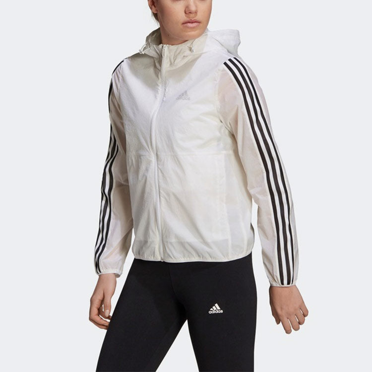 (WMNS) adidas W 3s Wb Sports Training Hooded Woven Jacket White GQ0594