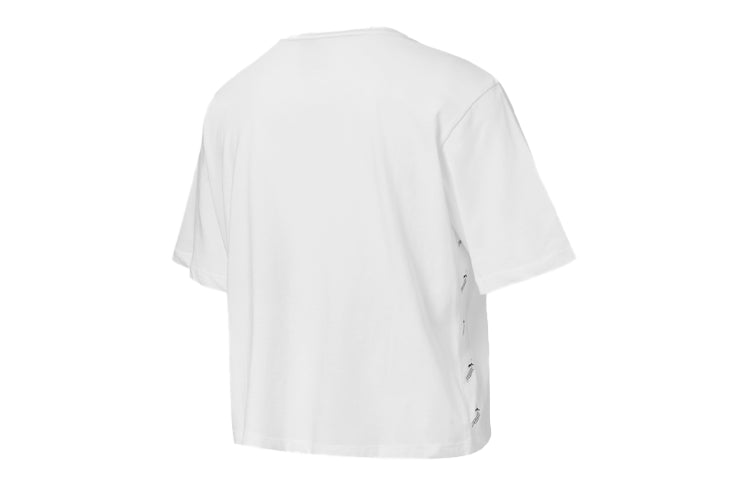 (WMNS) PUMA Printed LogoShort Sleeve TEE White 586597-02