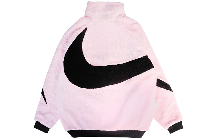 Nike Big Swoosh Reversible Boa Jacket (Asia Sizing) 'Pink Black' BQ6546-601
