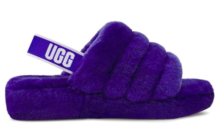 (WMNS) UGG Fluff Yeah Slide Minimalistic Thick Sole Purple 1095119-VNGH