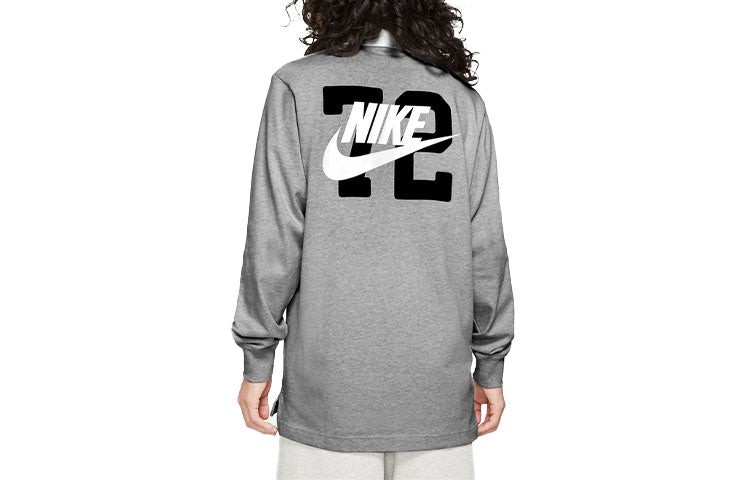 Men's Nike Contrasting Colors Long Sleeves polo Gray Polo Shirt DD6180-050