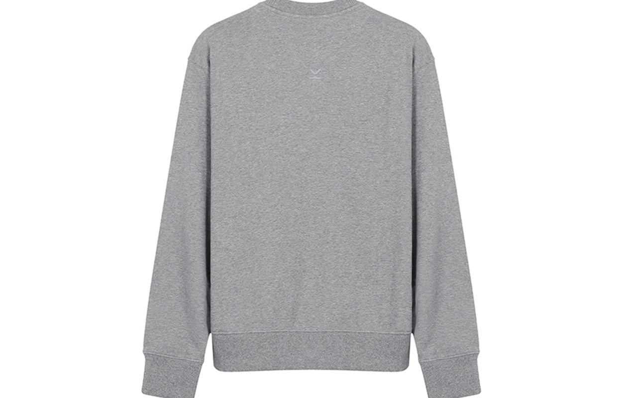 Men's KENZO SS21 Embroidered Round Neck Long Sleeves Gray FB55SW0034ML-95