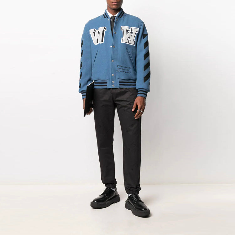 Off-White SS21 Large Logo Sports Pants Black OMCA164R21FAB0011010