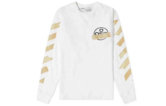 Off-White SS20 Tape Arrows Printing Long Sleeve Men White OMAB001R201850020148